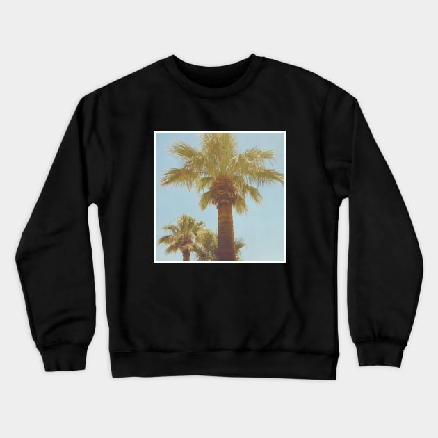 Pretty picture of a Palm Tree. Pretty Palm Trees Photography design with blue sky Crewneck Sweatshirt by BoogieCreates